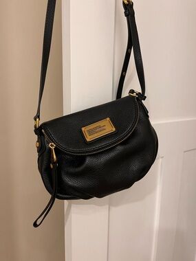 Marc Jacobs Re-Edition Mini Natasha Crossbody Bag Black Pebbled Leather